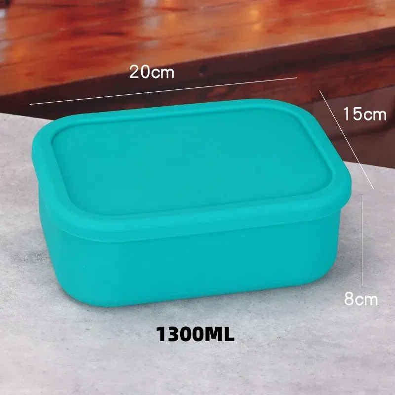 Boîte bento rectangulaire en silicone YONG HAO, étanche, compatible micro-ondes, sans BPA, portable 15