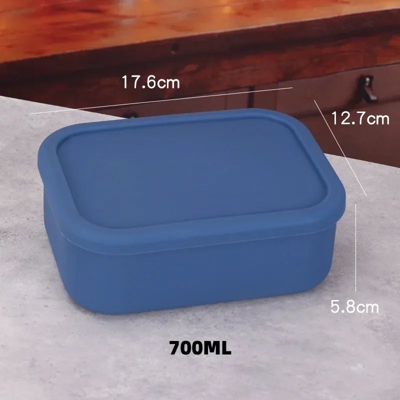 Boîte bento rectangulaire en silicone YONG HAO, étanche, compatible micro-ondes, sans BPA, portable 13