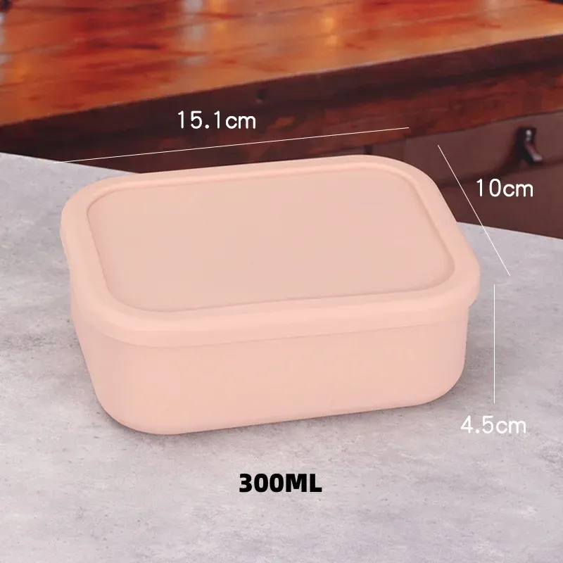 Boîte bento rectangulaire en silicone YONG HAO, étanche, compatible micro-ondes, sans BPA, portable 9