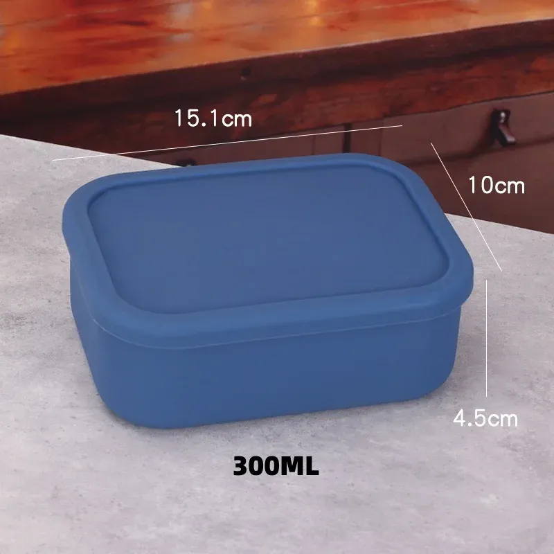 Boîte bento rectangulaire en silicone YONG HAO, étanche, compatible micro-ondes, sans BPA, portable 7