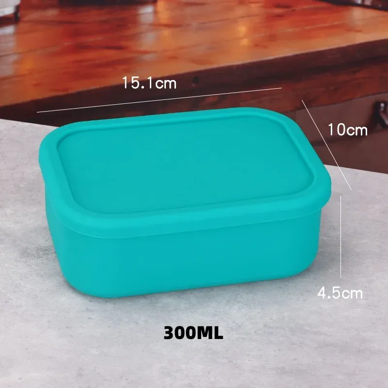 Boîte bento rectangulaire en silicone YONG HAO, étanche, compatible micro-ondes, sans BPA, portable 8