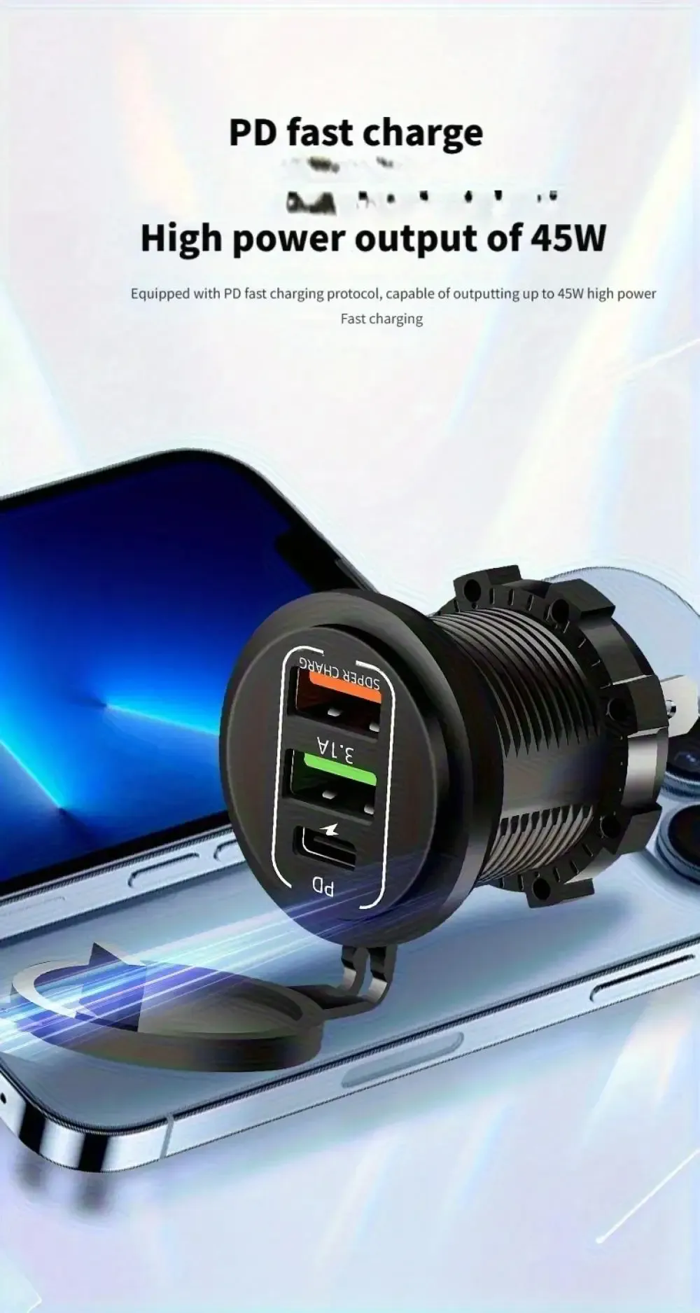 Chargeur de voiture USB utilisation en bateau