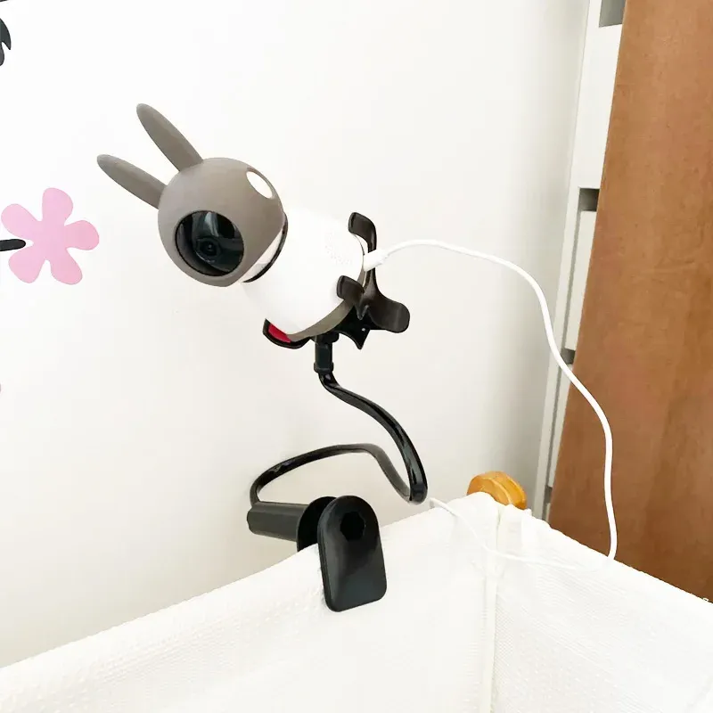Support de caméra universel pour moniteur de bébé, fixation sur berceau, bras long réglable et multifonction 5