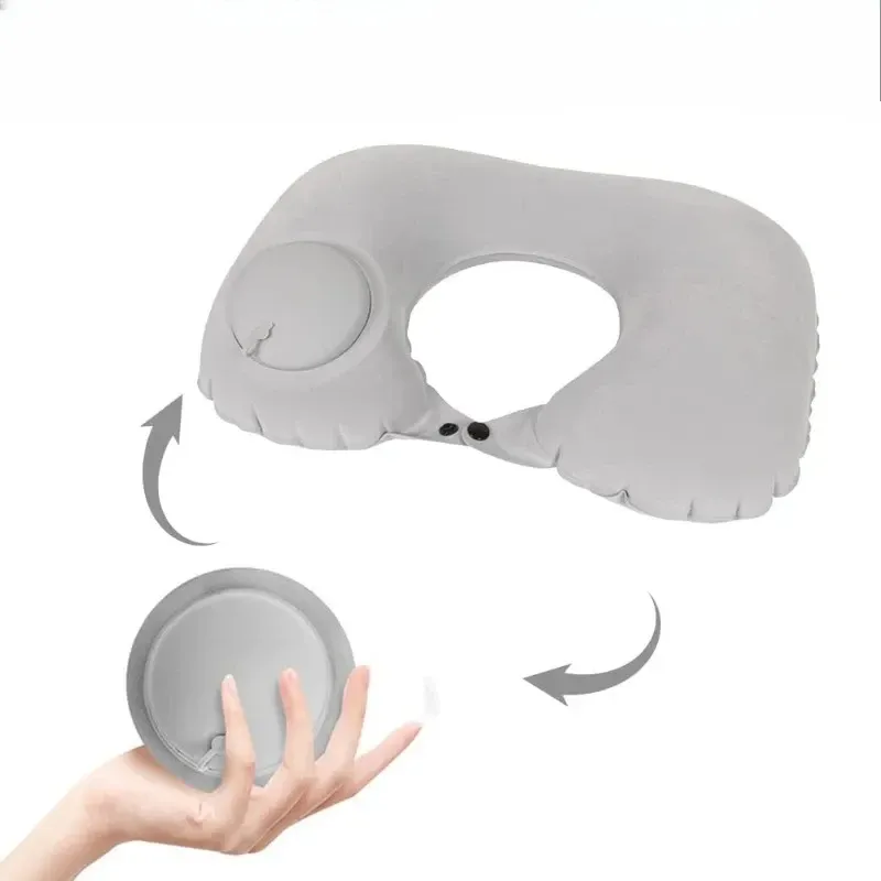 Oreiller de voyage gonflable en forme de U, ultra léger et portable, pour l'avion