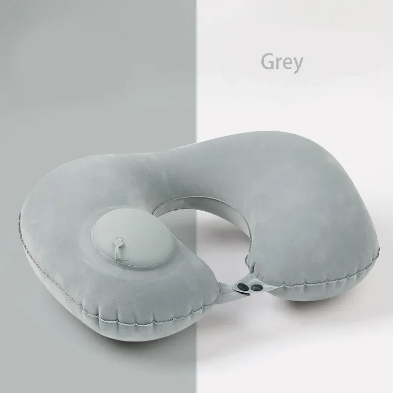 Oreiller de voyage gonflable en forme de U, ultra léger et portable, pour l'avion 8