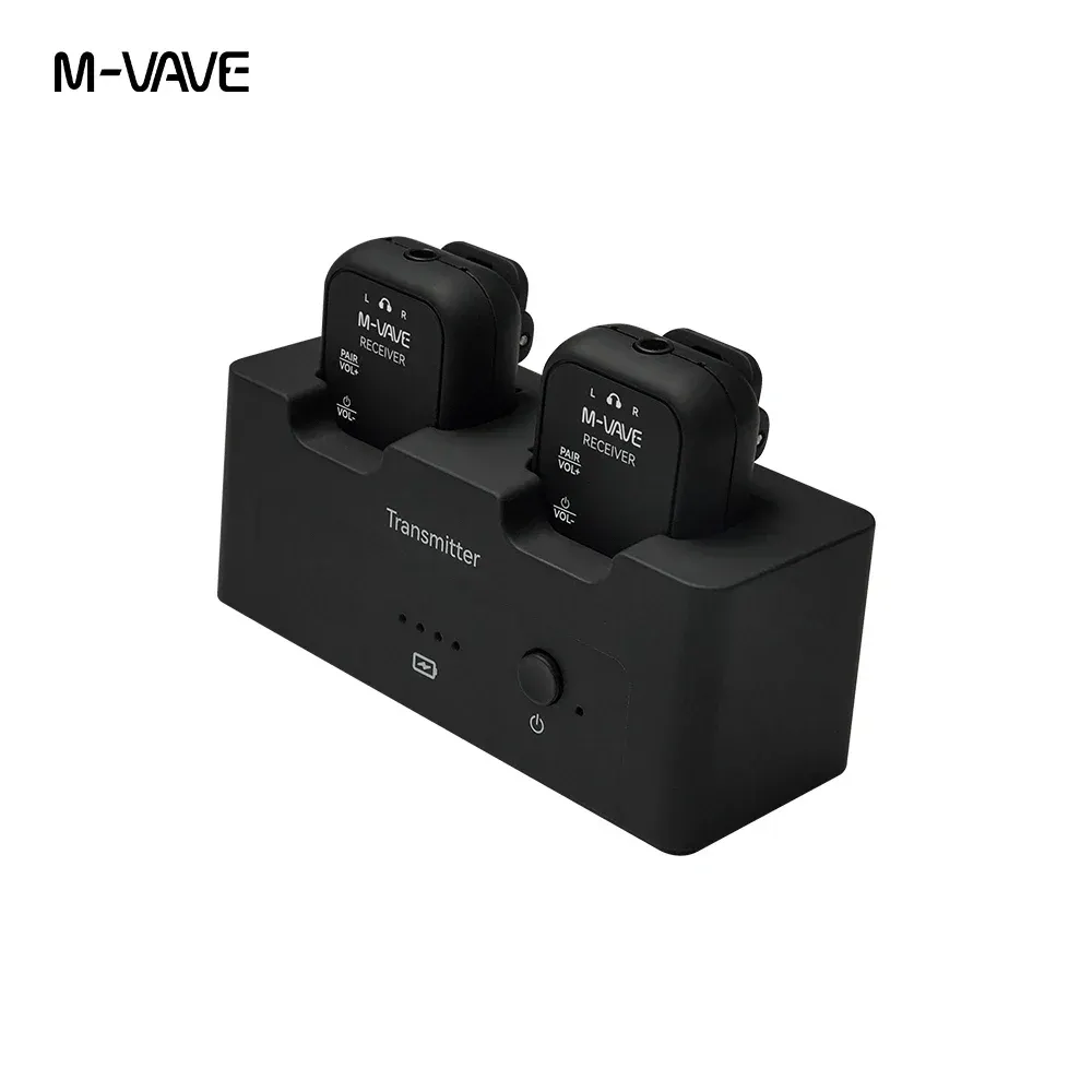 M-VAVE WP-12 Système de monitoring in-ear sans fil 2,4 GHz, émetteur-récepteur audio stéréo/mono rechargeable 8