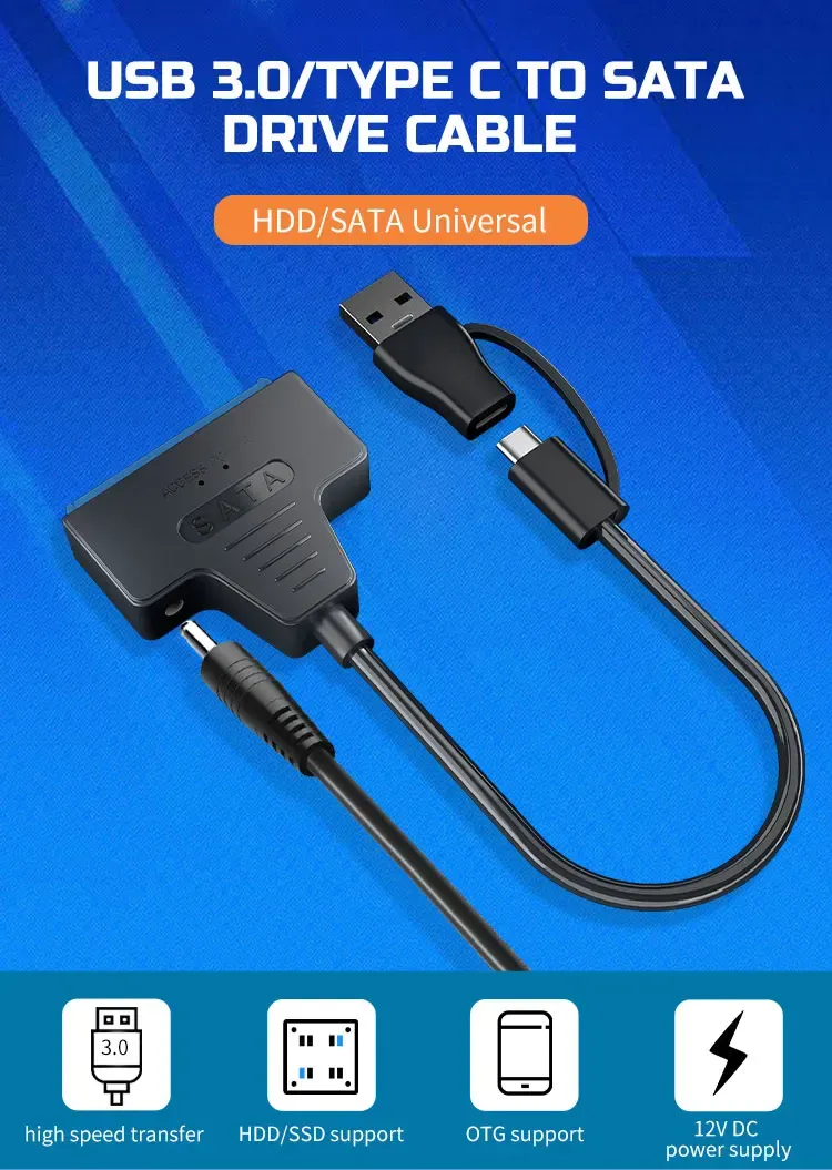 Adaptateur USB 3.0 vers SATA SMiCable, vue principale