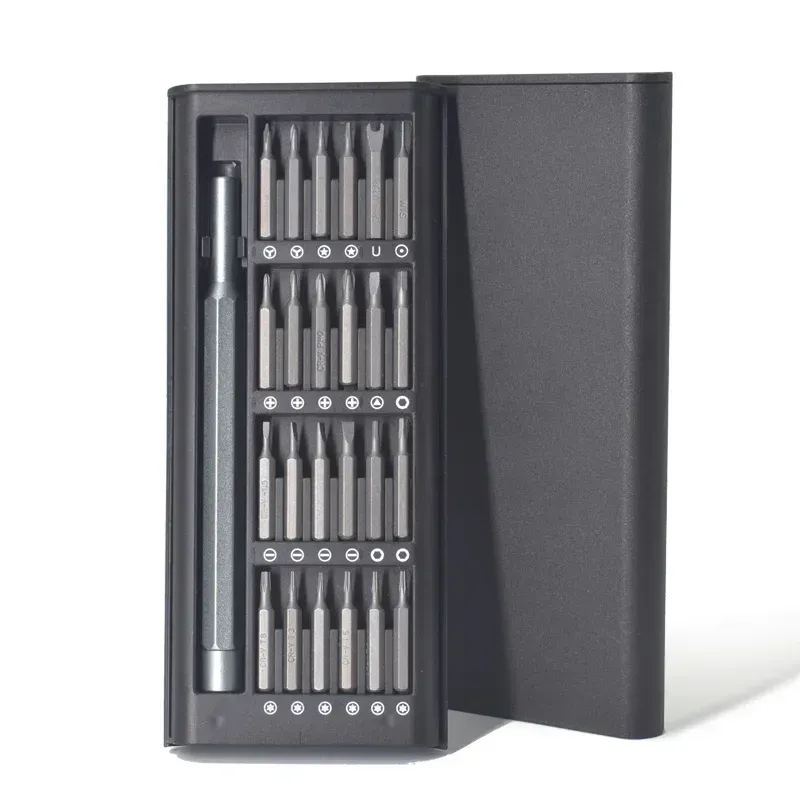 Jeu de tournevis de précision 25 en 1 magnétique, embouts hexagonaux et plats pour iPhone, PC, montre, caméra et lunettes 8