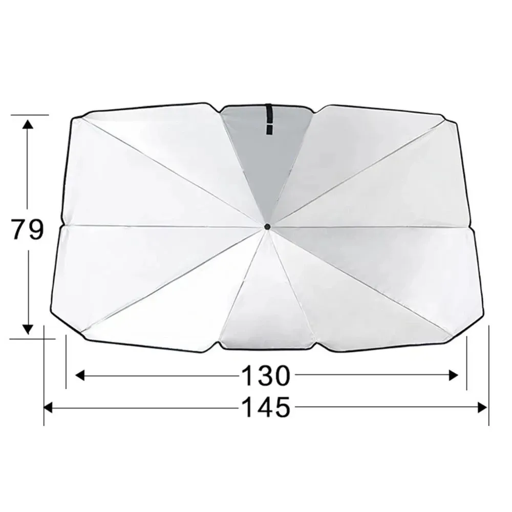 Pare-soleil pliable pour pare-brise avant, revêtement argenté anti-UV 5