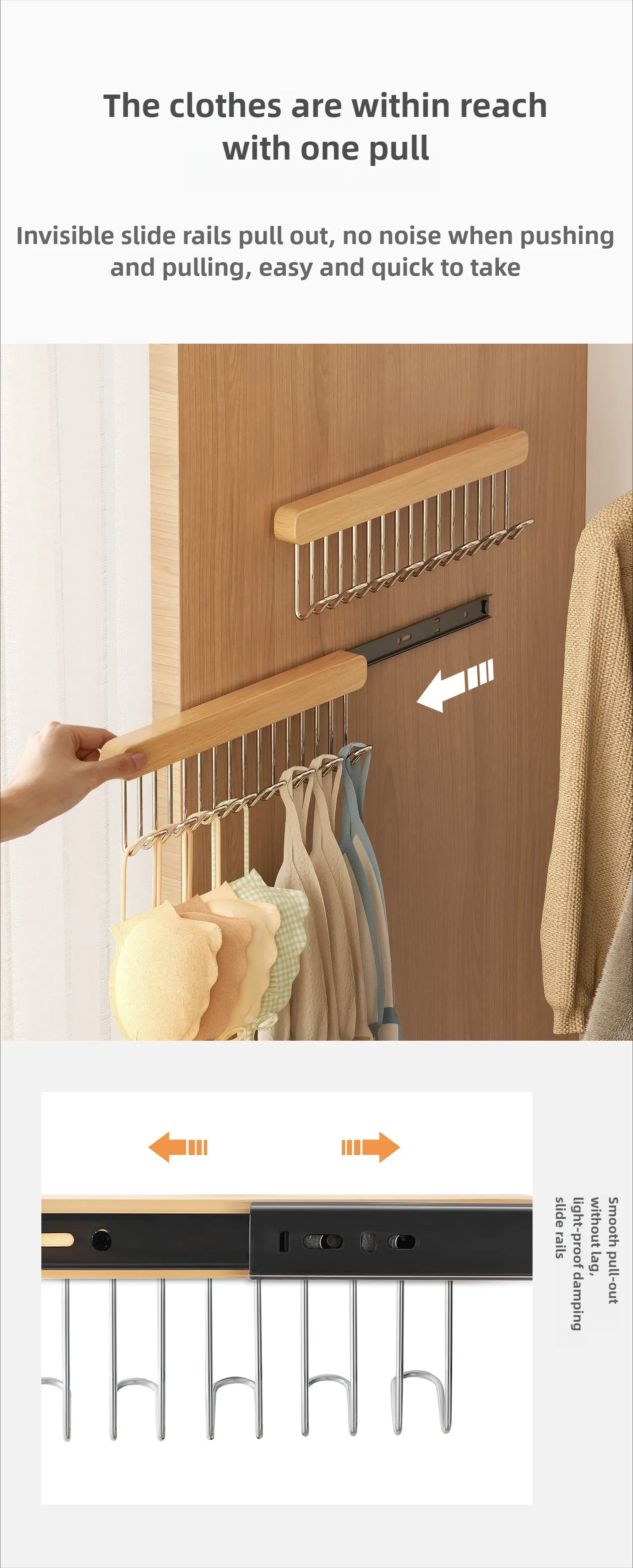 Porte-vêtements installé au mur