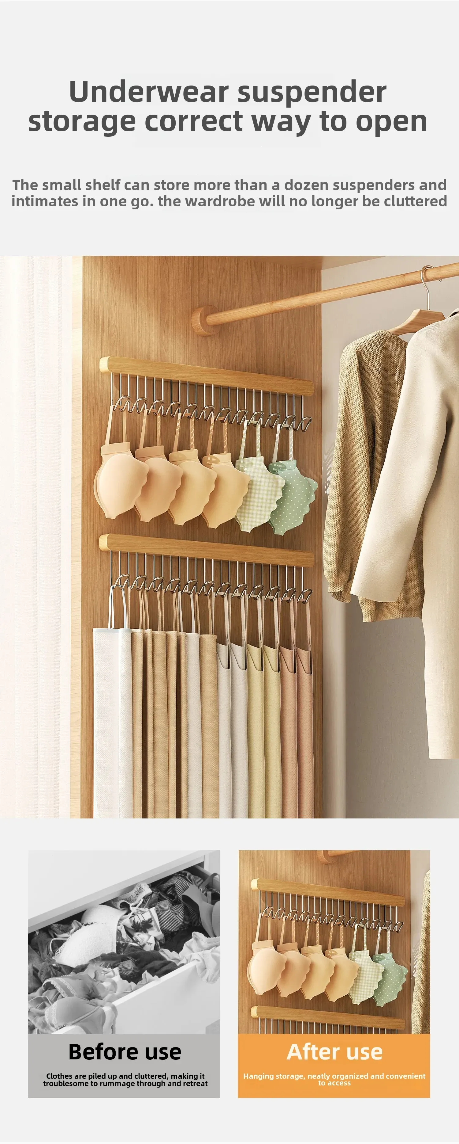 Organisation de la garde-robe avec le porte-vêtements