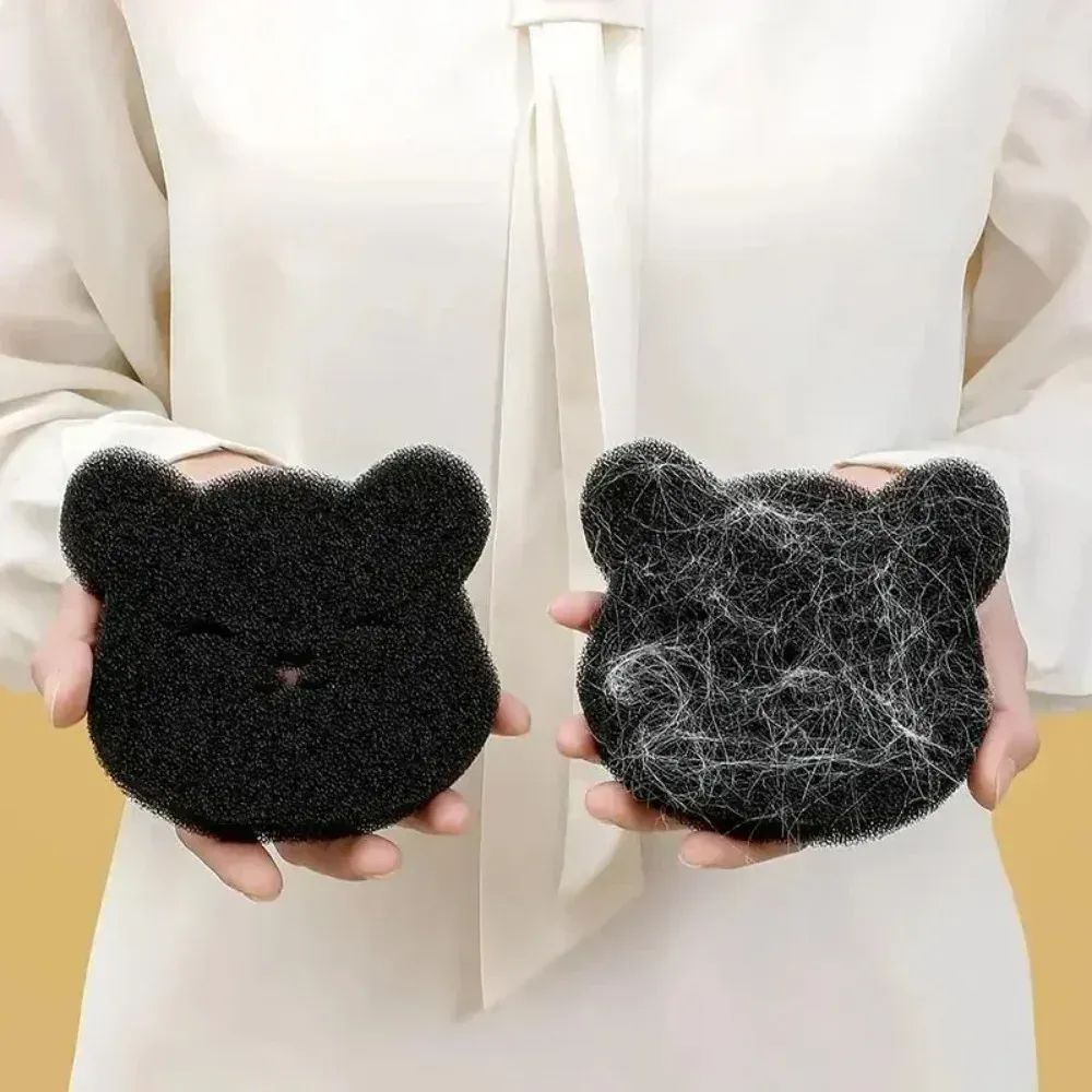 Lot de 2 ou 4 boules de lavage en forme d'ours pour machine à laver : éponge réutilisable anti-poils pour animaux (chien, chat) sur vêtements et canapé 4