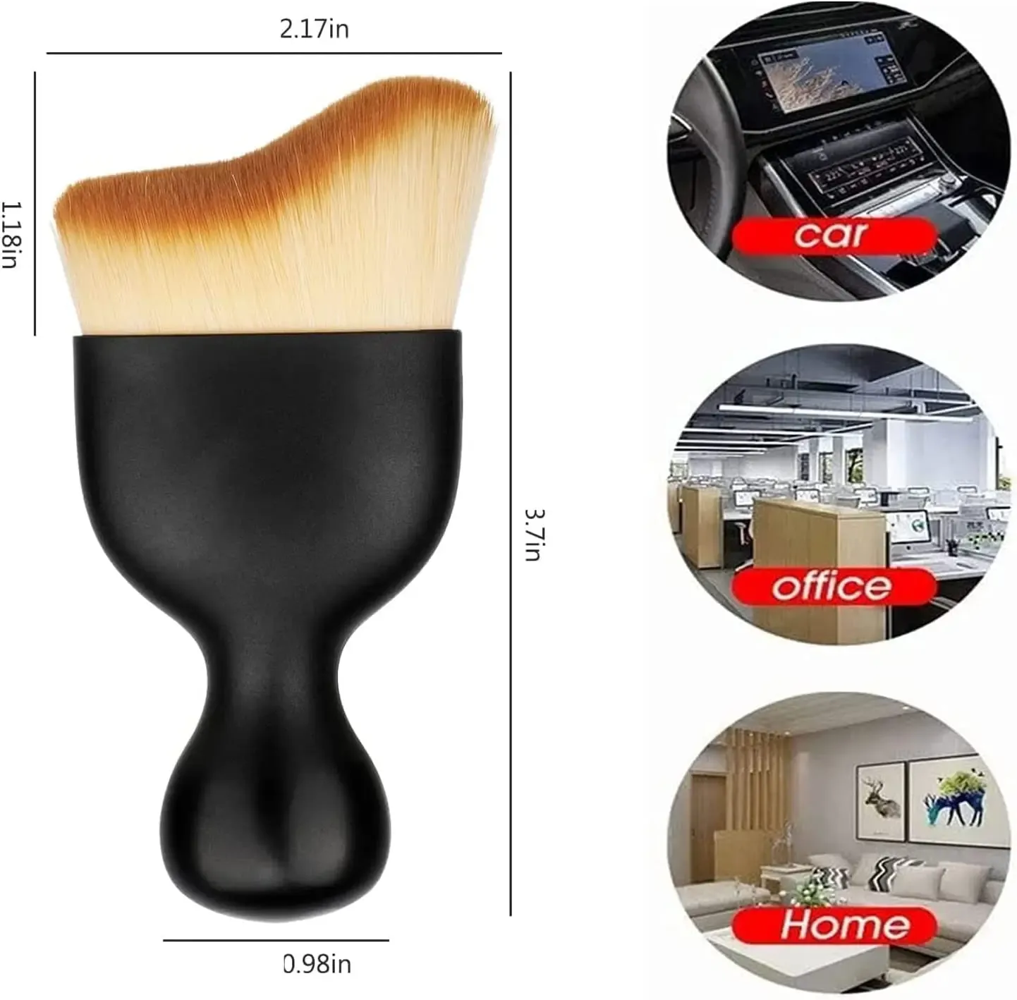 Brosse de nettoyage pour intérieur de voiture, idéale pour grilles d'aération et interstices 6