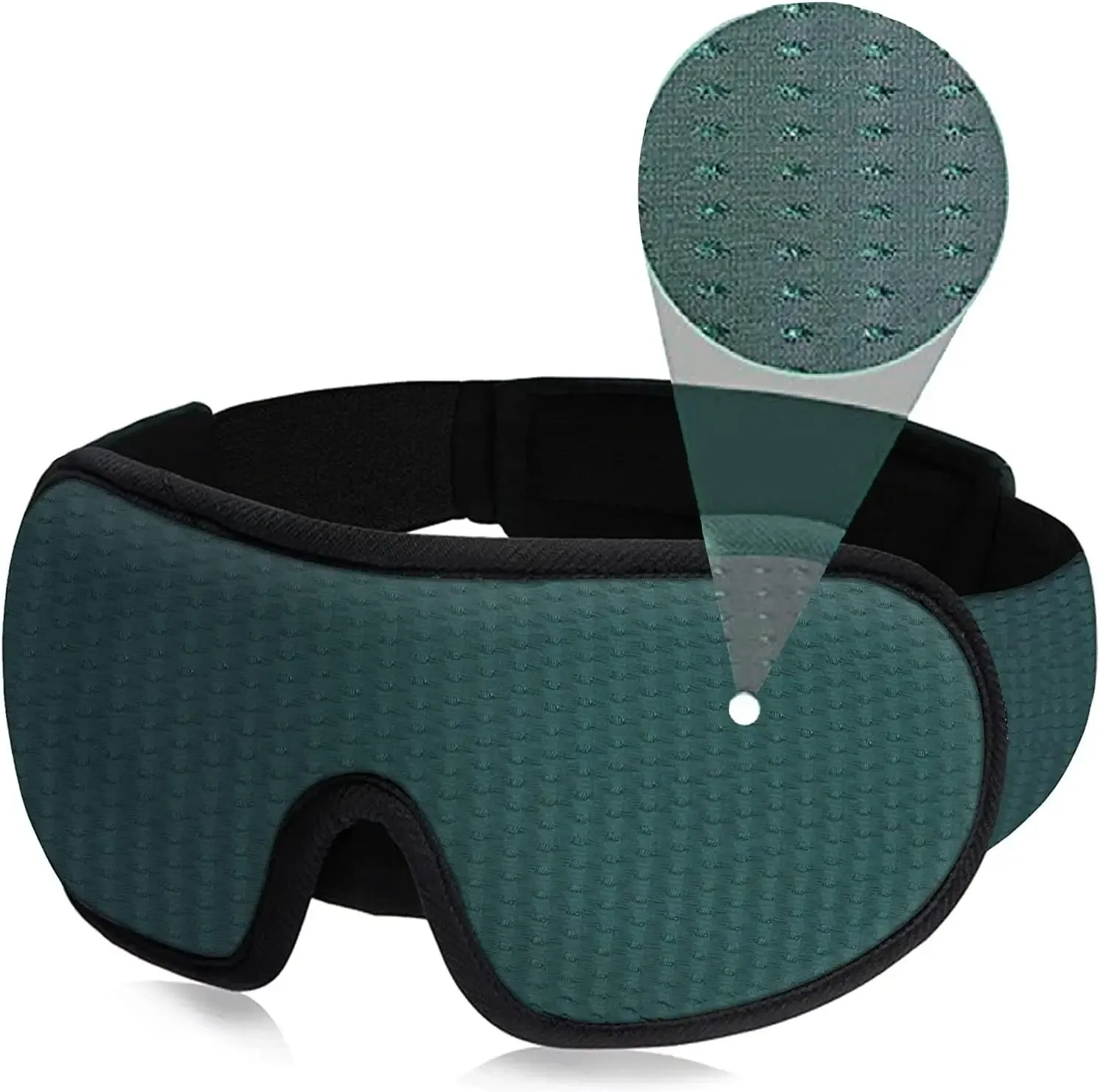 Masque 3D pour le sommeil, masque pour les yeux, bloque-lumière, bandeau rembourré doux, couverture d'ombre 10