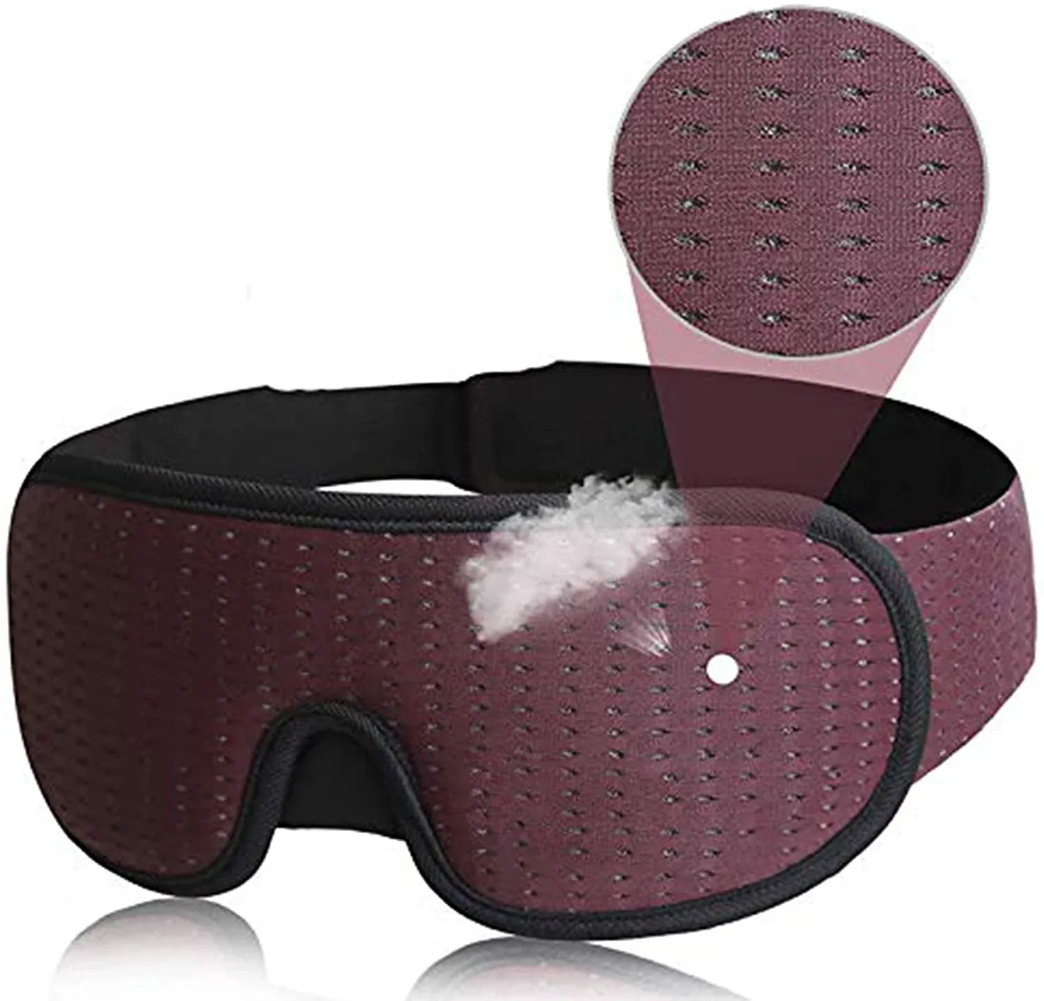 Masque 3D pour le sommeil, masque pour les yeux, bloque-lumière, bandeau rembourré doux, couverture d'ombre 8
