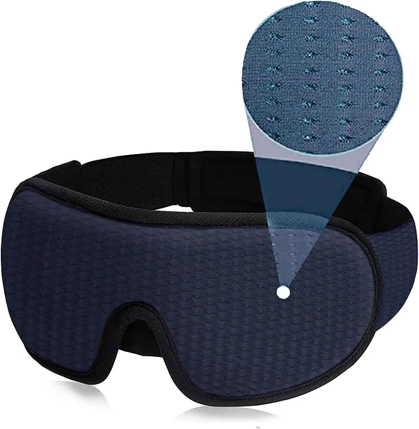 Masque 3D pour le sommeil, masque pour les yeux, bloque-lumière, bandeau rembourré doux, couverture d'ombre 12
