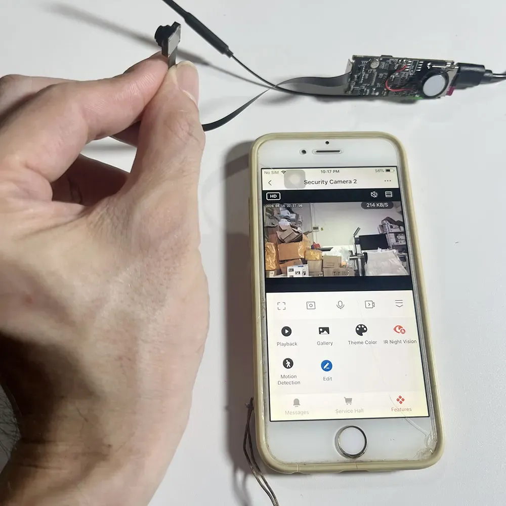 Caméra WiFi Tuya Mini PCB grand angle 2,1 mm 3 MP intérieure ONVIF avec audio intégré, emplacement pour carte TF, IPC, caméra de sécurité intelligente, application Tuya 5