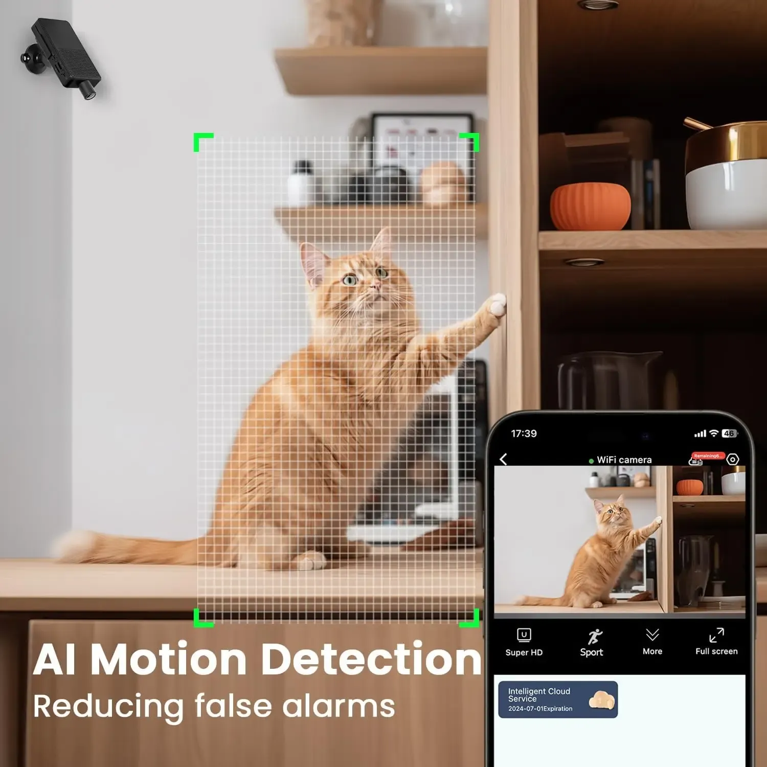 Caméra WiFi Tuya 1080P, application mobile