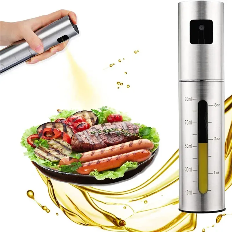 Pulvérisateur d'huile d'olive en acier inoxydable 304 pour barbecue et cuisson, bouteille de vinaigre et d'assaisonnement 2