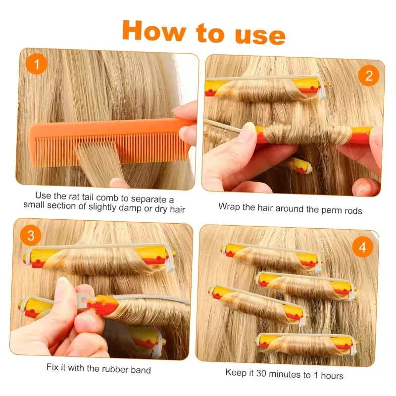 Bigoudis sans chaleur WANMEI, bigoudis souples à tige de bouclage pour boucles paresseuses, outil de coiffure pour vagues 2