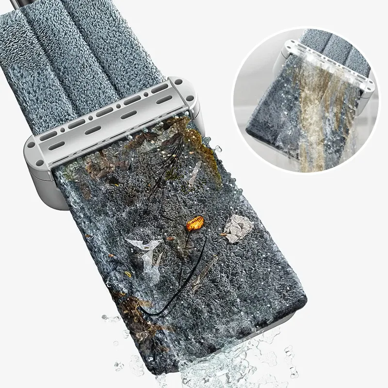 Serpillère Plate Rotative 360° avec Seau, Nettoyage Facile des Sols 2