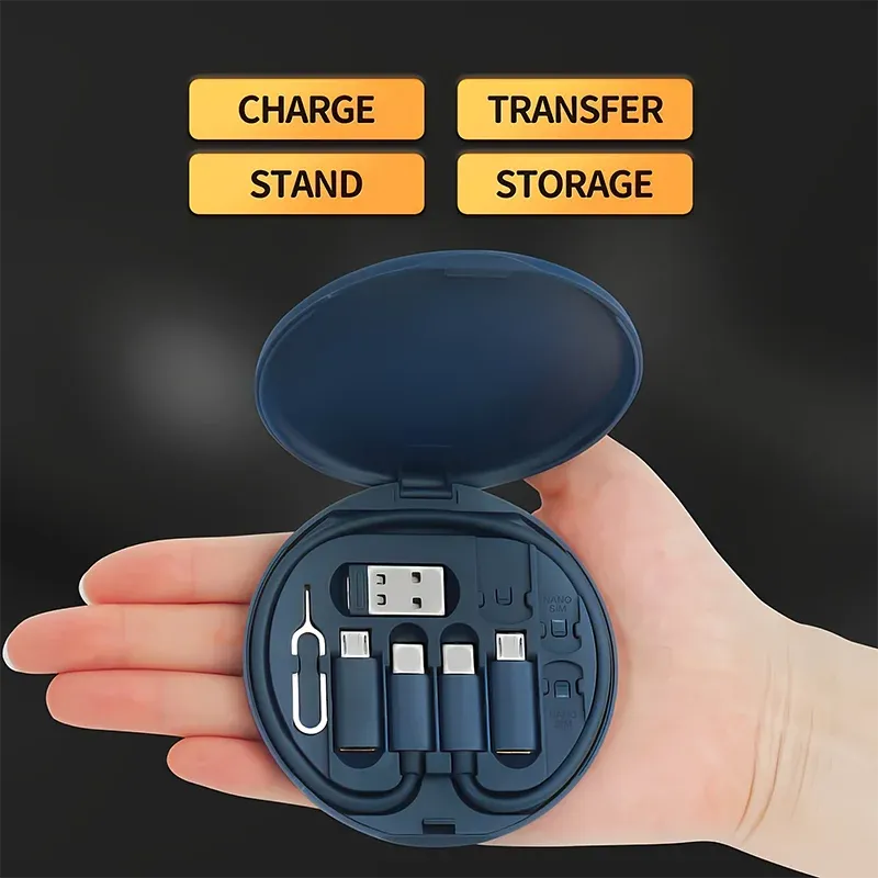 Kit de câbles adaptateurs de charge multiport USB-C vers USB-C 60 W, ensemble de conversion USB-A et USB-C vers Micro-USB, USB-C et Lightning