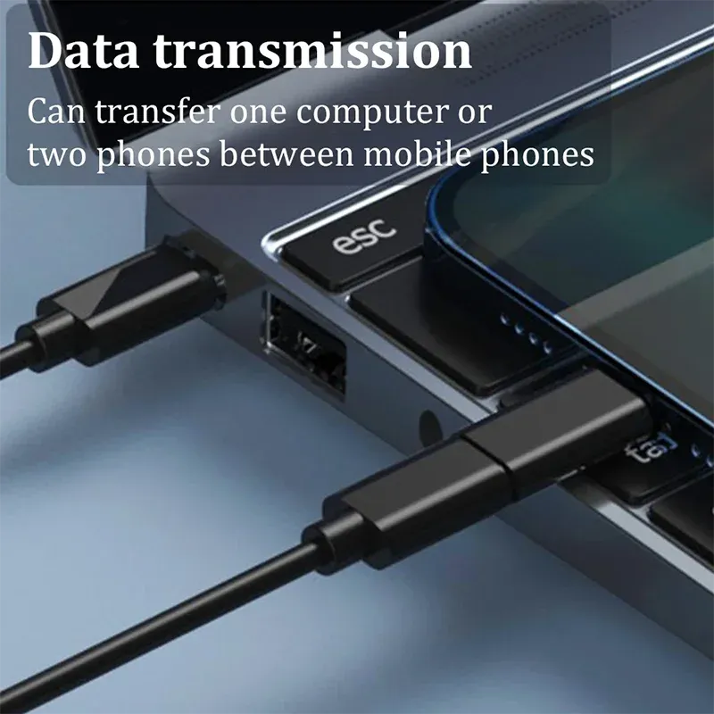 Kit de câbles adaptateurs de charge multiport USB-C vers USB-C 60 W, ensemble de conversion USB-A et USB-C vers Micro-USB, USB-C et Lightning 3