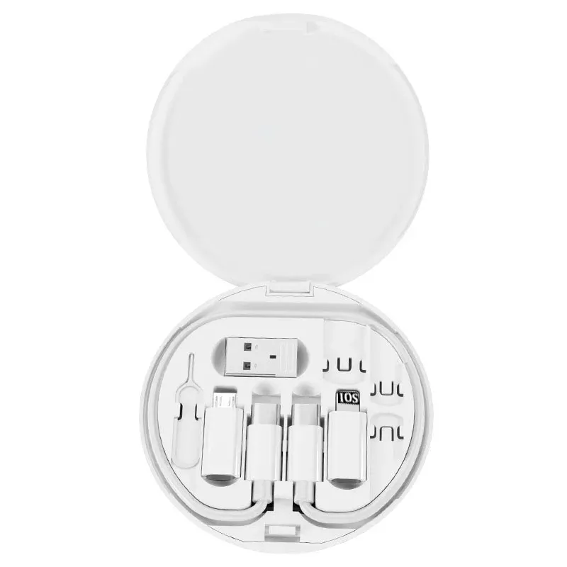 Kit de câbles adaptateurs de charge multiport USB-C vers USB-C 60 W, ensemble de conversion USB-A et USB-C vers Micro-USB, USB-C et Lightning 8
