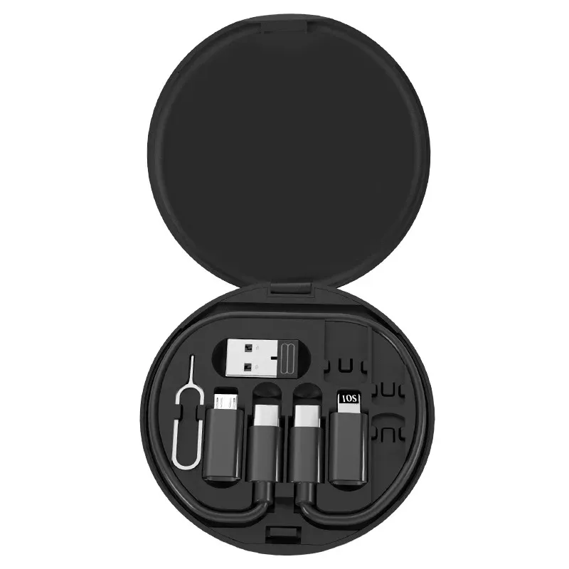 Kit de câbles adaptateurs de charge multiport USB-C vers USB-C 60 W, ensemble de conversion USB-A et USB-C vers Micro-USB, USB-C et Lightning 7