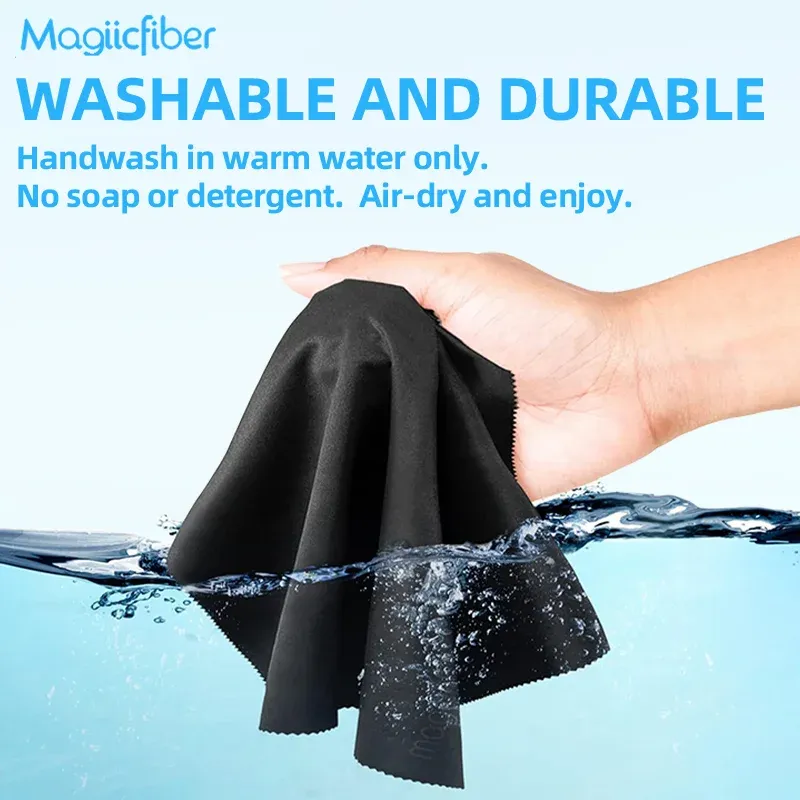 Chiffons de nettoyage en microfibre MagiicFiber, haute densité, sans peluches, doux et efficaces, de qualité supérieure 5