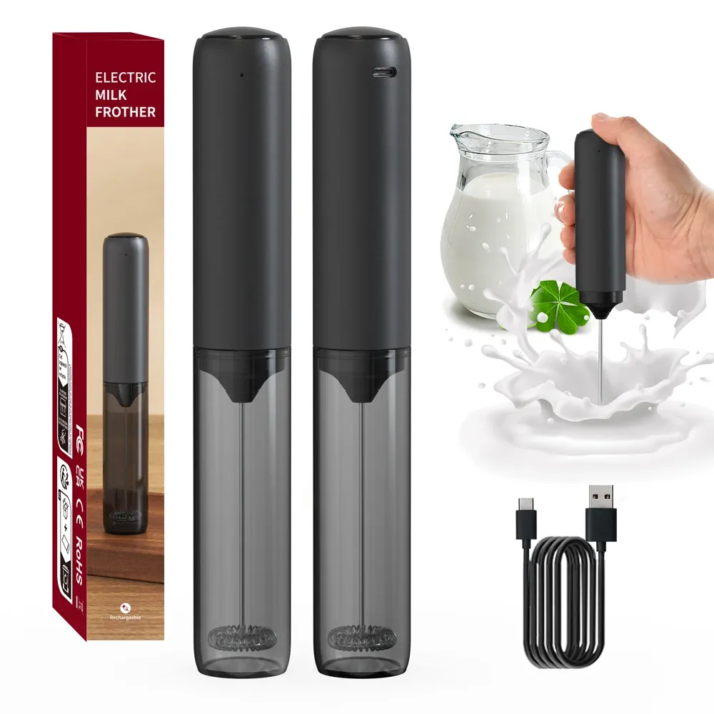 Mousseur à lait électrique rechargeable, batteur à main polyvalent pour lattes, boissons et œufs 2