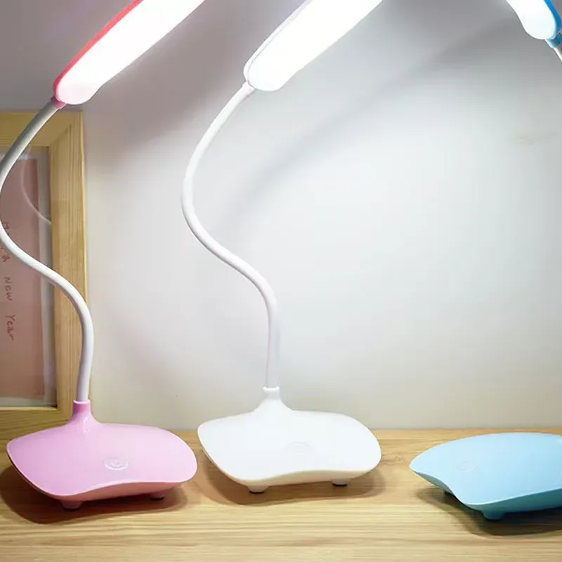 Lampe de bureau LED rechargeable par USB, protection des yeux, lumière de nuit pour chambre, lampe de chevet pour étudiant, lampe de lecture 4