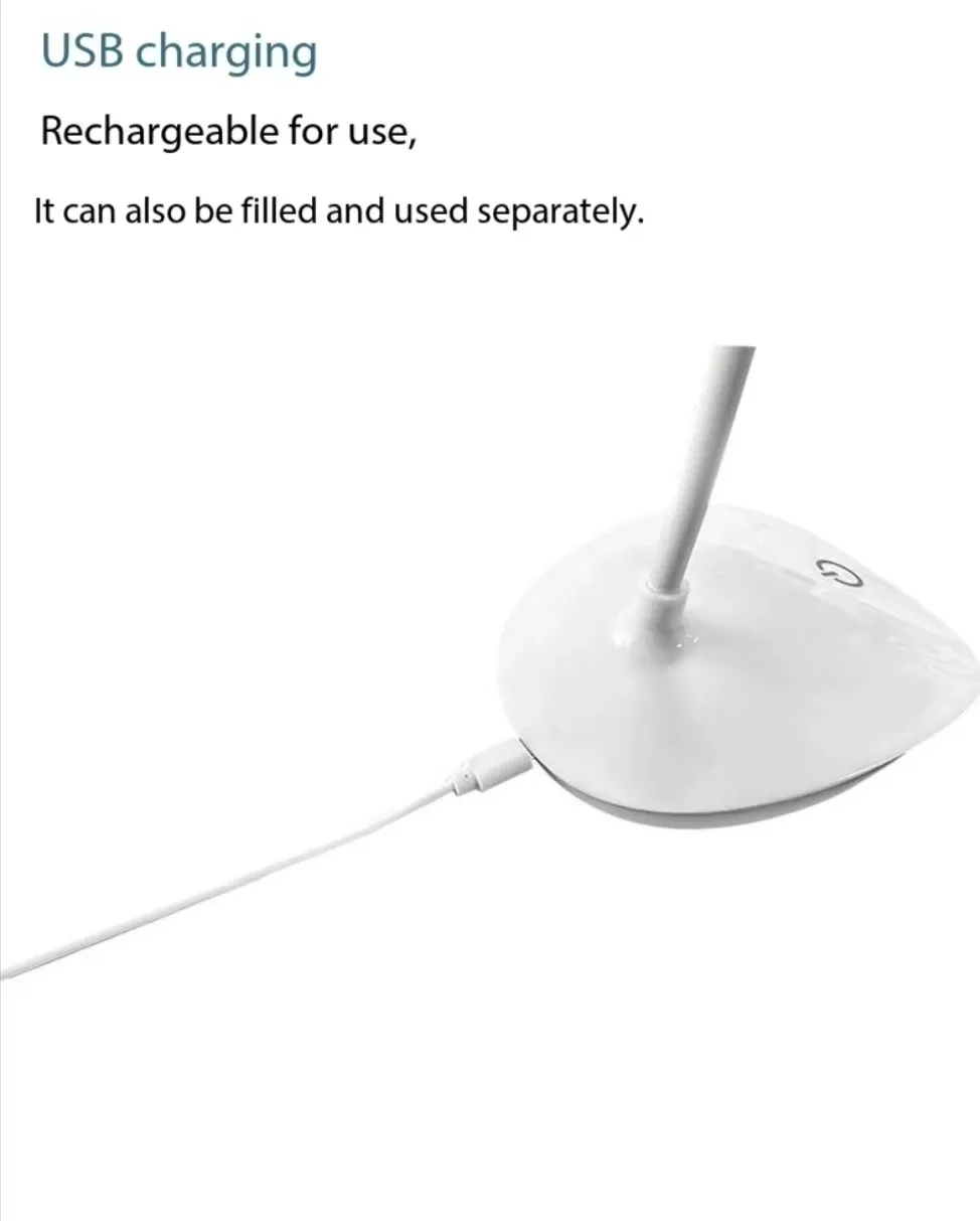 Lampe de bureau LED rechargeable au design épuré