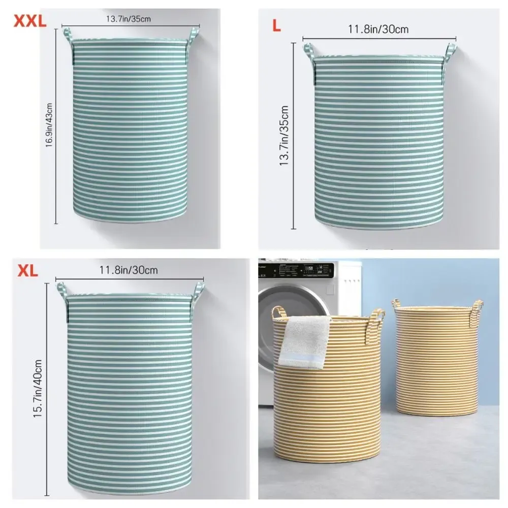 Panier à linge pliable en coton et lin dans un intérieur lumineux