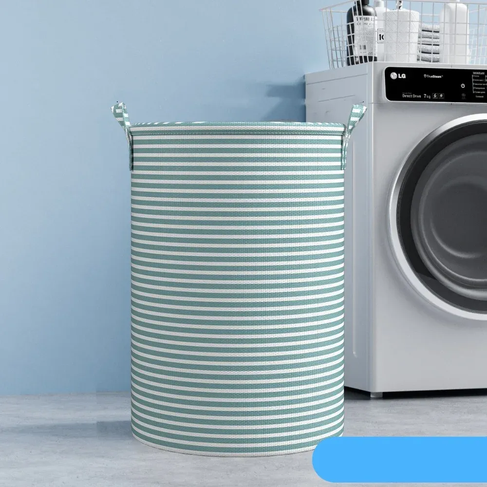 Panier à linge pliable grande capacité en coton et lin, rangement pour vêtements sales, jouets et articles ménagers 8