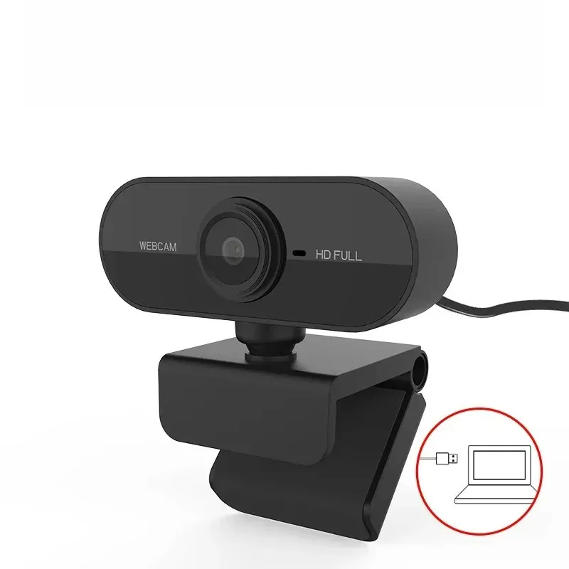 Webcam USB avec microphone, caméra pour ordinateur Plug and Play pour visioconférences, Zoom, Teams, streaming, compatible PC et Mac