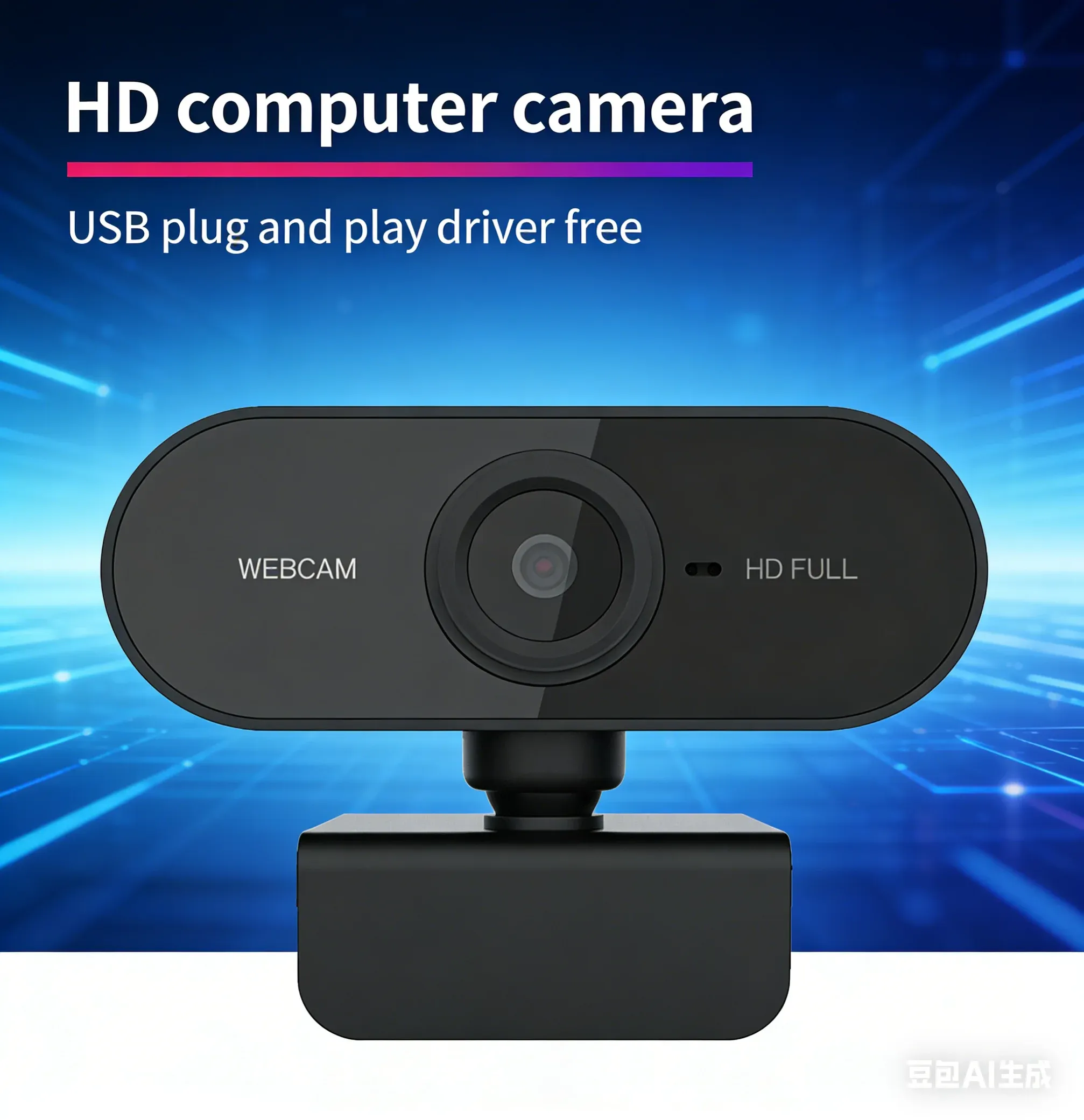 Webcam USB avec microphone, caméra pour ordinateur Plug and Play pour visioconférences, Zoom, Teams, streaming, compatible PC et Mac 3