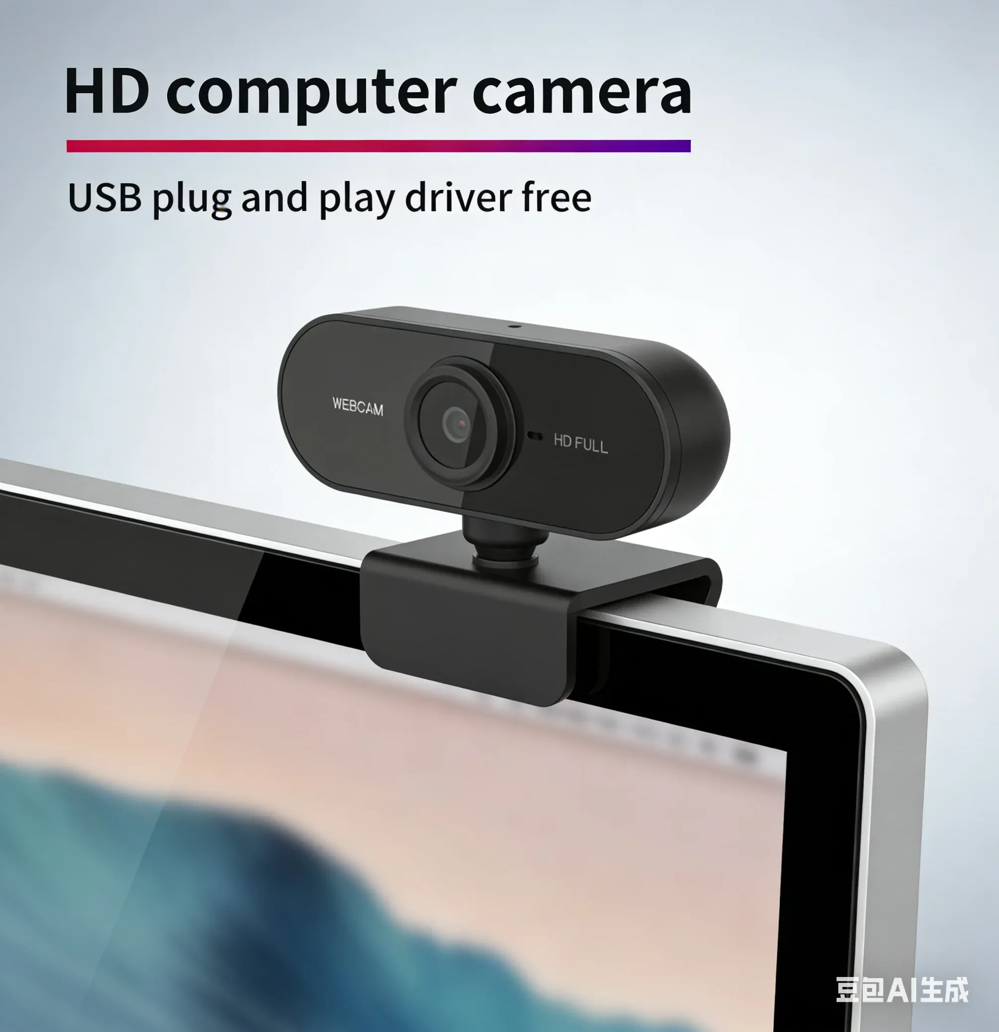 Webcam USB avec microphone, caméra pour ordinateur Plug and Play pour visioconférences, Zoom, Teams, streaming, compatible PC et Mac 2