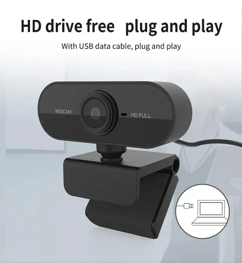 Webcam installée sur un écran d'ordinateur