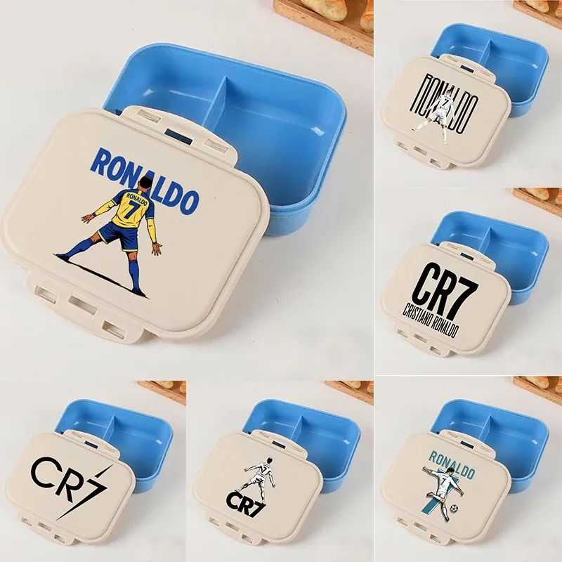 Boîte à bento Kawaii à l'effigie de la star du football Ronaldo, vue d'ensemble