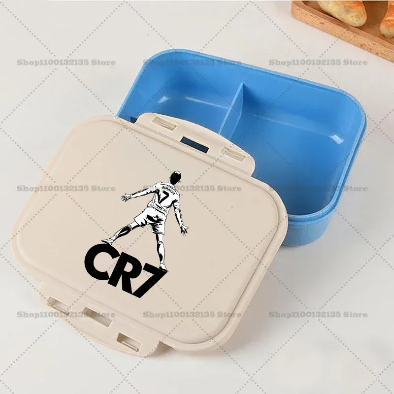 Boîte à bento kawaii portable à l'effigie de la star du football Ronaldo, étanche, pour étudiants, boîte à repas hermétique monocouche, idée cadeau pour enfants 8