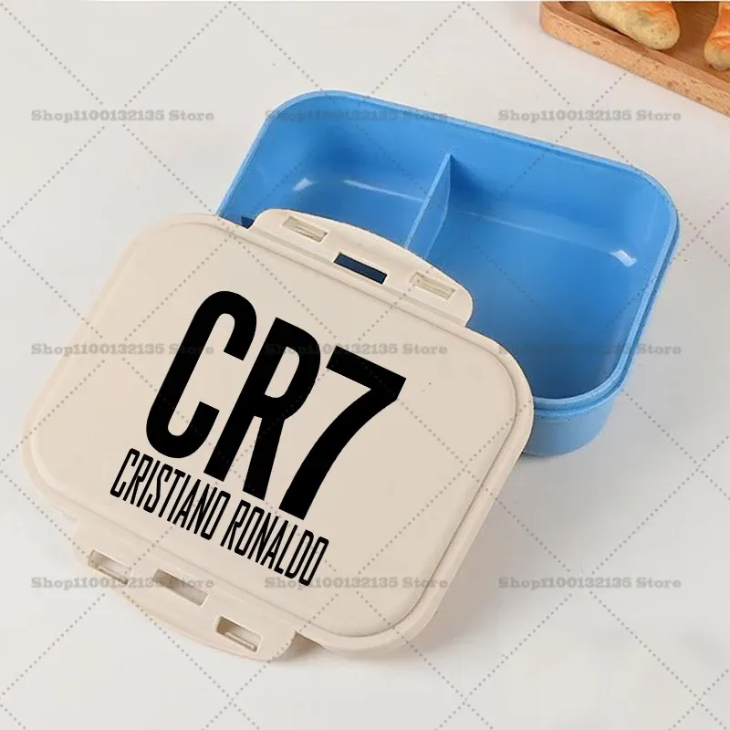 Boîte à bento kawaii portable à l'effigie de la star du football Ronaldo, étanche, pour étudiants, boîte à repas hermétique monocouche, idée cadeau pour enfants 11