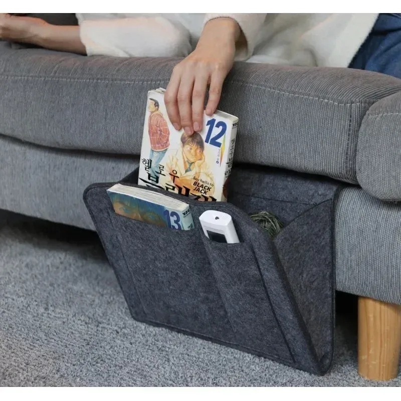 Boîte de rangement suspendue en feutre pour dortoir, idéale pour CD, magazines, papeterie et téléphones portables 2