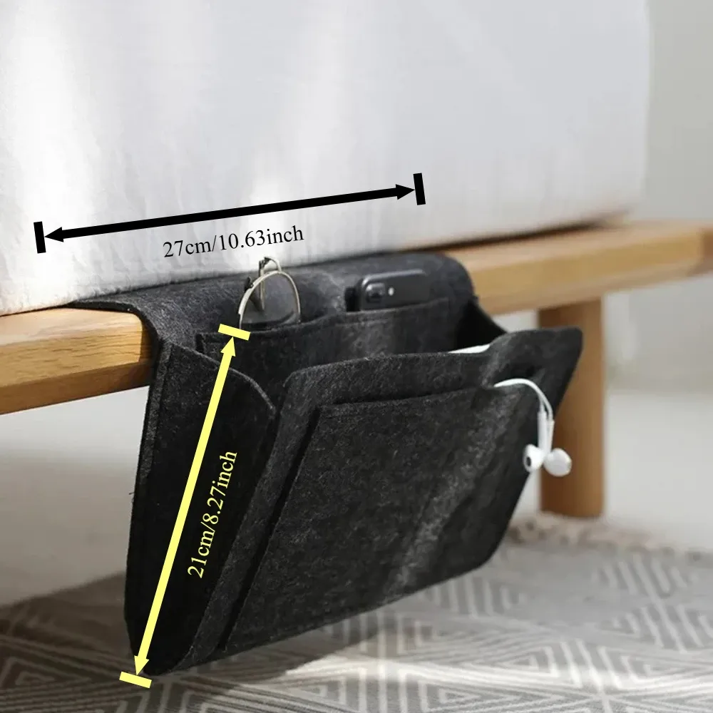 Boîte de rangement suspendue en feutre pour dortoir, idéale pour CD, magazines, papeterie et téléphones portables 3