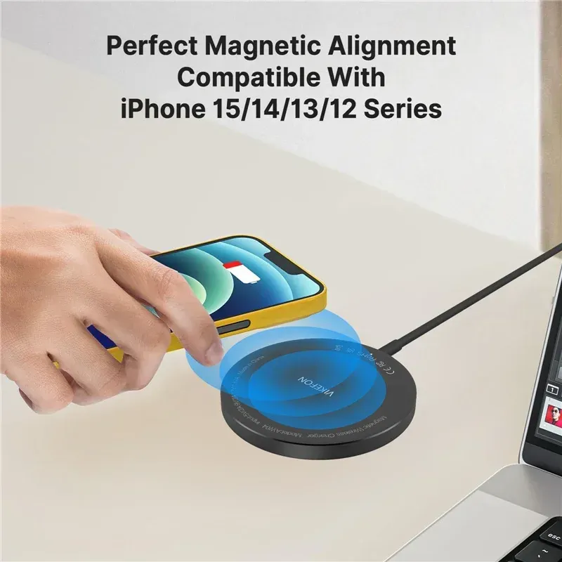 Finition métallique du chargeur magnétique