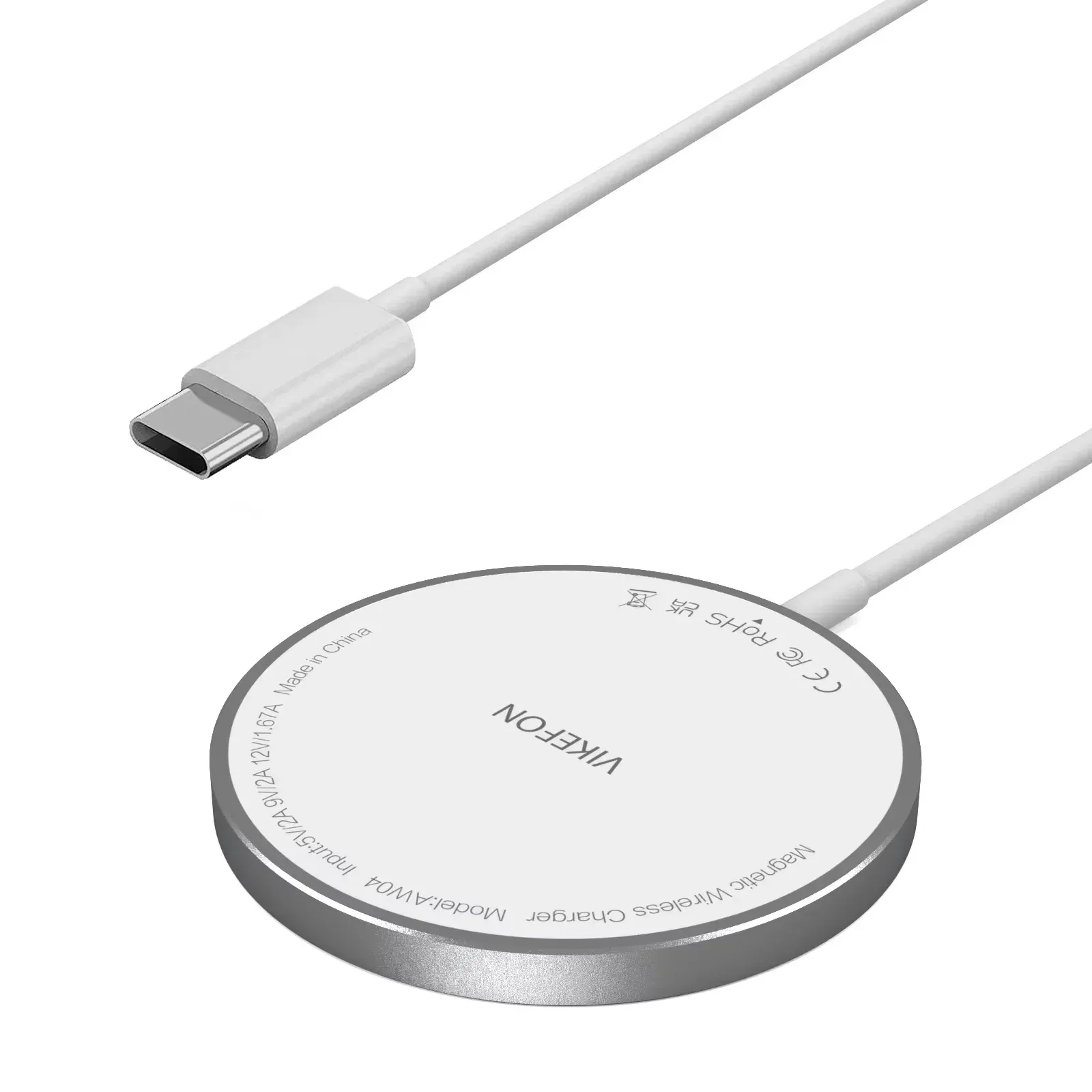 Chargeur sans fil magnétique rapide à double port USB, mini tapis de charge compatible iPhone 12 à 17 Pro Max et smartphones universels 16