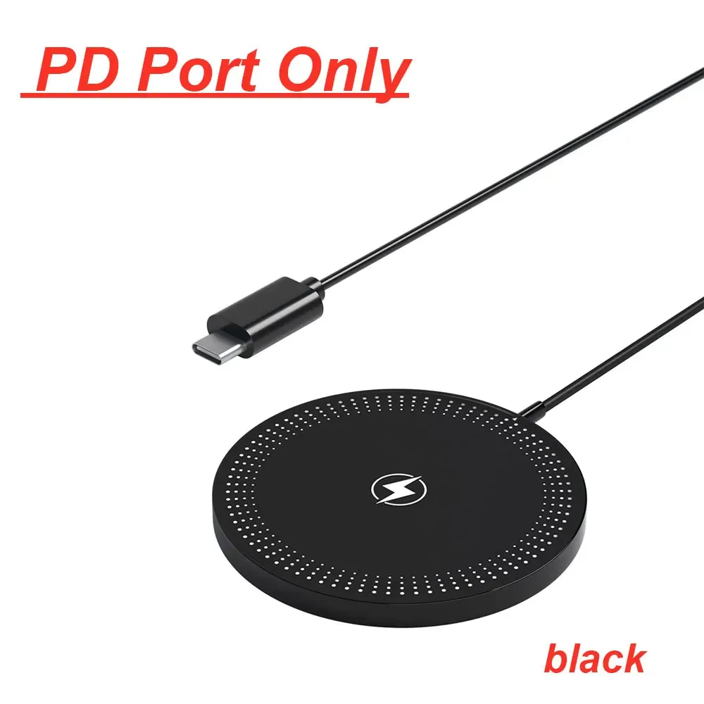 Chargeur sans fil magnétique rapide à double port USB, mini tapis de charge compatible iPhone 12 à 17 Pro Max et smartphones universels 8