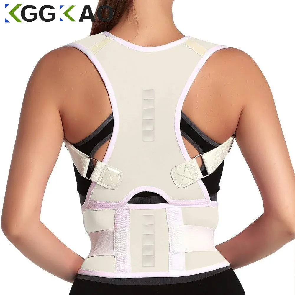 Ceinture de soutien dorsal magnétique unisexe, maintien lombaire et dorsal