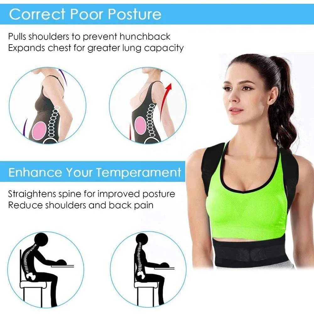 Ceinture de soutien dorsal magnétique unisexe, maintien lombaire et dorsal 3