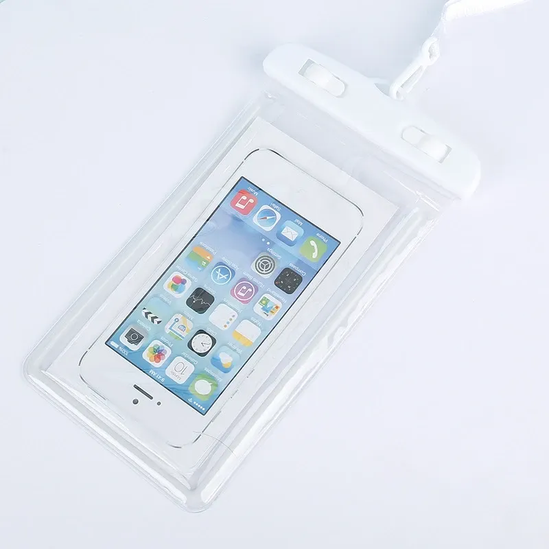 Pochette étanche transparente à suspendre au cou pour téléphone, grande capacité, compatible écran tactile, idéale pour la plage, la natation et le plein air 7